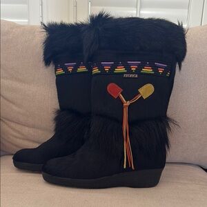 Tecnica Black Boots with Colorful Accents